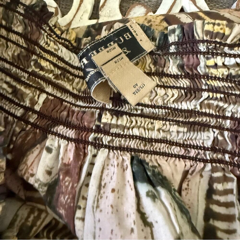 Burberry Off the Shoulder Faces Shirt Top Women’s 8 - Picture 13 of 14